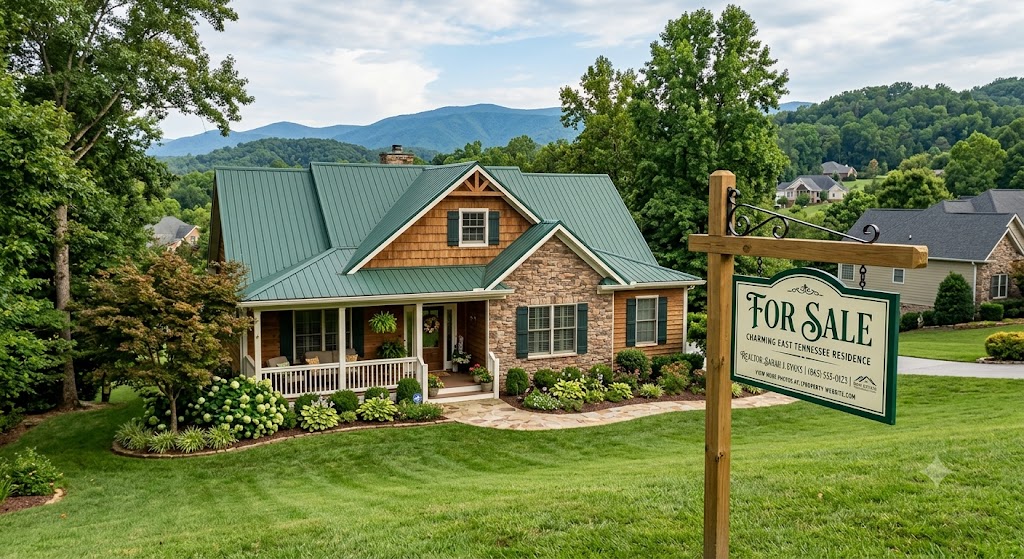 Home for sale sign in Sweetwater Tennessee